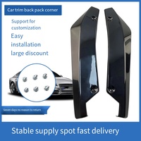 Contour de voiture croisé noir en fibre de carbone, pack arrière coin lèvre arrière anti-collision modificateur extérieur raccord becquet arrière