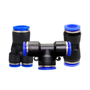 ข้อต่อลมแบบนิวเมติก DDE Dade Pneumatics รุ่น PW รูปตัว T ผลิตจากพลาสติก สำหรับใช้งานในอุตสาหกรรม - Product Image 1