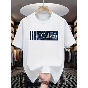 Camiseta de Diseñador de Moda al por Mayor para Hombre, Nuevo Estilo, Moderna, Holgada, Estampada, de Algodón, Informal, Deportiva - Product Image 2