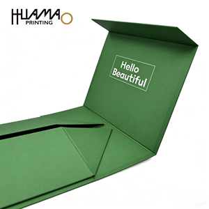 Boîtes rigides vertes personnalisées Huamao OEM pliables avec fermeture magnétique et logo en relief pour cadeaux de Noël et emballage de petits cadeaux - Product Image 6