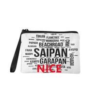 Dompet Koin Kompak Ber-resleting Terinspirasi Saipan untuk Penyimpanan Aksesoris Kecil dan Hadiah Suvenir Kustom Grosir