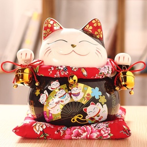 10 pollici salvadanaio Craft regalo Porcel figurina giapponese Hotel auto decorazione in ceramica fortuna gatto fortunato Maneki Neko per la casa - Product Image 2