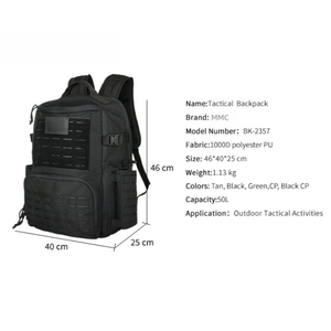 Custom Unisex Polyester Tactical Backpack Waterproof 50L Tool Kit Camouflage Pattern Fashionable Hiking Camping Travel - Product Image 5