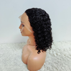 Letsfly khuyến mãi $<span class=keywords><strong>21</strong></span> 13x4 ren phía trước tóc con người sóng nước 10-16inch xoăn tóc Trinh Nữ Bob Tóc Giả 9A 180% bán buôn nhà máy - Product Image 4