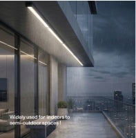 Projecteurs LED linéaires pour extérieur, certifiés ETL, à connexion sans couture, IP65, pour jardin, maison, mariage