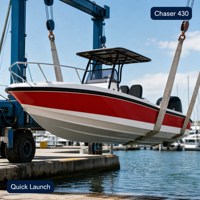 4,3m GFK-Fischerboot mit 14-Grad-V-Rumpf, leichtgängiger Fahrt, 60 PS max., CE-zertifiziert, für Küste, Seen und Flüsse, einfach zu versenken, kraftstoffsparend, T-Top, CE-geprüft