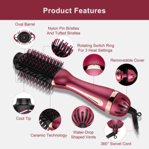 Bella <span class=keywords><strong>spazzola</strong></span> ad aria calda pettine ad aria calda <span class=keywords><strong>spazzola</strong></span> volumizzante asciugacapelli styler asciugacapelli con grande qualità - Product Image 6