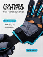 Gants de travail HAIYI haute résistance anti-choc à doigts complets avec sangle de poignet réglable, anti-coupure, antidérapants pour le cyclisme en extérieur – Vente chaude
