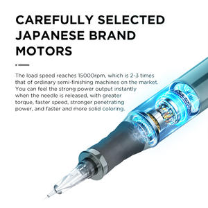 Máquina de maquillaje permanente de acero inoxidable eléctrica inalámbrica para dermopigmentación, pluma recargable, pistola de tatuaje, cejas, PMU inalámbrico - Product Image 5