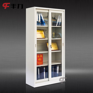 Bibliothèque moderne à portes coulissantes en acier laminé à froid, quatre réglages, design écologique et durable, montage facile, pour écoles, gymnases, hôtels - Product Image 2