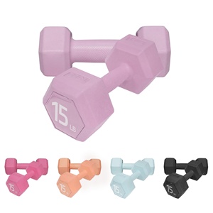 Neoprene <b>Dumbbell</b> Hand Weight Sets 5/10/15/20lbs 5 Colors Exercise Fitness Free Weights Women Men Home Gym Equipment - Product Image 2