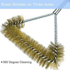 Cepillo para Parrilla <span class=keywords><strong>de</strong></span> 12 Pulgadas con Soporte, Cepillo <span class=keywords><strong>de</strong></span> Limpieza para Barbacoa <span class=keywords><strong>de</strong></span> Acero Inoxidable Resistente, Herramientas <span class=keywords><strong>de</strong></span> <span class=keywords><strong>Cocina</strong></span> para Exteriores, Parrillas <span class=keywords><strong>de</strong></span> Gas/Horno/Carbón, Plástico - Product Image 4