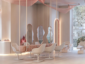 Ensemble table de manucure moderne et chaise de salon |   Service de design d'intérieur pour salon de coiffure et de décoration personnalisée pour institut de beauté - Product Image 4