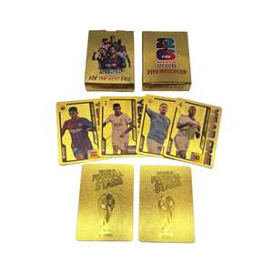 Oferta Especial: 55 Tarjetas Coleccionables de Fútbol con Lámina Dorada 2026, Tarjetas de Estrellas <span class=keywords><strong>Messi</strong></span> y Ronaldo - Product Image 2