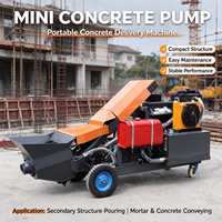 Mini pompe à béton diesel, moteur haute efficacité, productivité 10-15 m³/h, livraison rapide personnalisée pour chantier de construction