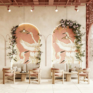 Conception d'intérieur clé en main pour café-restaurant français, aménagement de café Wabi Sabi, comptoir de bar personnalisé en microciment, bois et terrazzo - Product Image 4