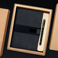 Set de Regalo de Bolígrafo y Cuaderno A5 para Negocios Corporativos, Kit de Escritura para Reuniones de Oficina Ejecutiva, Tapa Dura con Logotipo Grabado, Venta al Por Mayor