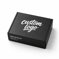 Caja de Cartón Corrugado Negra Mate de Lujo con Logotipo Personalizado para Envíos de Comercio Electrónico