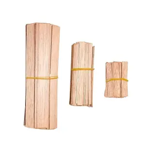The factory Wooden smokeless eco-friendly core handmade wood candle wick clips wood wick with holder