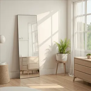Espejo de cuerpo entero rectangular con marco de aleación de aluminio - Product Image 1