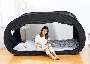 <span class=keywords><strong>Lit</strong></span> d'isolement indépendant entièrement clos, rideau de <span class=keywords><strong>lit</strong></span>, moustiquaire intégrée, dortoir étudiant, double usage, tente extérieure occultante - Product Image 4