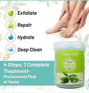 Kit de Cuidado de <span class=keywords><strong>Pies</strong></span> <span class=keywords><strong>para</strong></span> Limpieza Profunda con Exfoliante de Sal Marina, Mascarilla de Lodo y <span class=keywords><strong>Crema</strong></span>: Sistema Profesional de 4 Pasos, 1000ml |   Fabricante OEM - Product Image 6