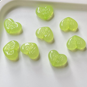 Perles Cœur en Acrylique Transparent avec Lettres Gaufrées « HUG <span class=keywords><strong>ME</strong></span> » Multicolores, Perles Entretoises Libres pour la Fabrication de Bijoux et Accessoires de Porte-clés DIY - Product Image 6