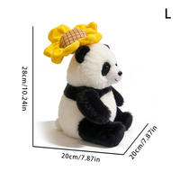 Peluche Panda Personnalisable Mignonne et Créative, Jouet en Peluche Doux Kawaii, Décoration de Chambre Personnalisable, Vente en Gros OEM, Coton PP et Maille