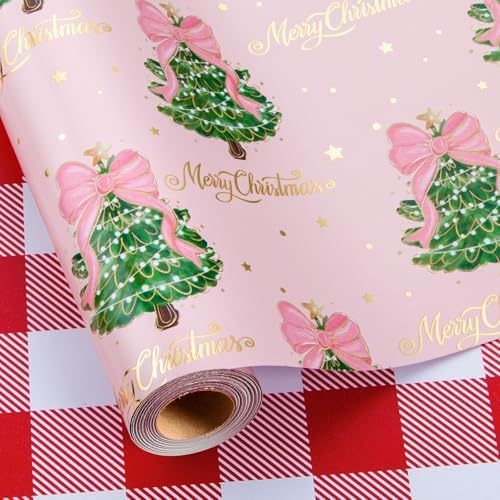 Sapin de Noël rose