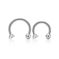 Perhiasan Tubuh Titanium G23 ASTM F136 untuk Fashion, Anting Tindik Alis, Septum, dan Hidung