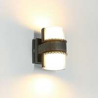 Applique murale LED rotative en aluminium et acrylique, éclairage de jardin LED créatif pour l'intérieur et l'extérieur, éclairage mural LED haut et bas