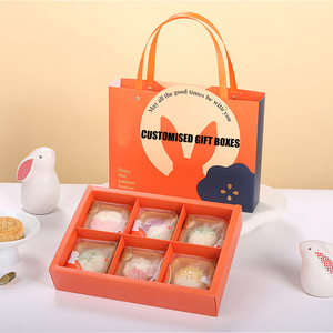 Trung thu MOONCAKE Hộp Quà Tặng thiết kế miễn phí Logo hộp giấy các tông các tông màu trắng hộp bánh pizza cấp thực phẩm quá trình in ấn - Product Image 2