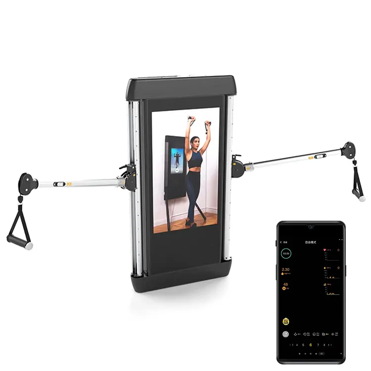 New Interactive Digital Intelligent Wall-Mounted Trainer Fitness Workout Android System Screen For Home Gym