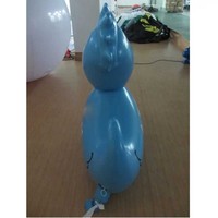 Poupée gonflable personnalisée en PVC de 2,5 mH, canard bleu de dessin animé, avec une résistance à l'eau durable. Jouets pour enfants, poupée, équipement publicitaire