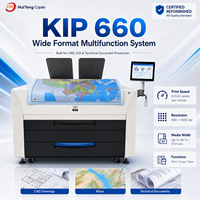 Copieur d'ingénierie reconditionné pour Kip Wide Format 660 Couleur A0 pour plans et cartes, avec fonction de scellage rouge, tout-en-un, machine d'occasion