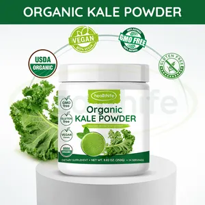 Healthhife-Polvo de Kale orgánico secado al aire, HALAL y KOSHER