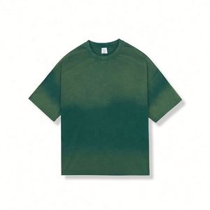 T-shirt personnalisé vierge de haute qualité pour homme, 100 % coton, délavé à l'acide, style vintage, imprimé sérigraphié - Product Image 3