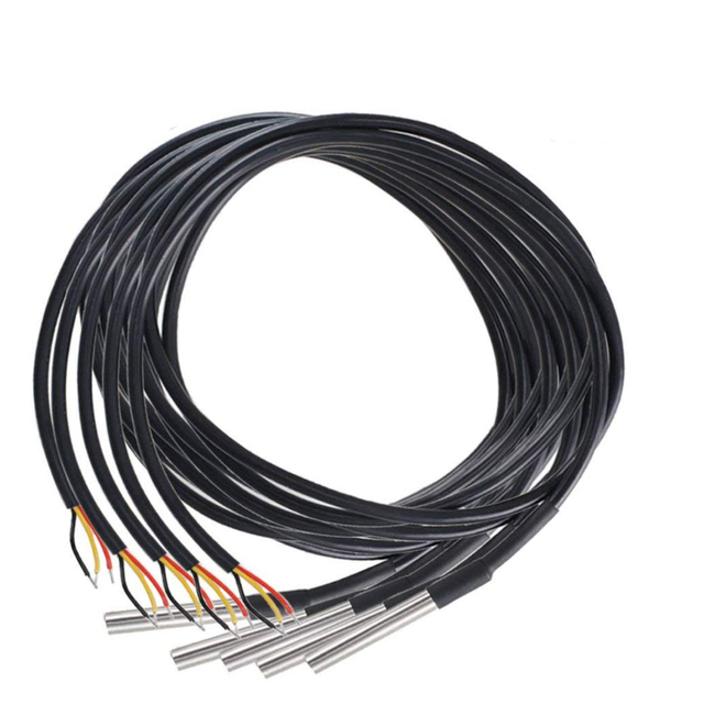 Custom 1m 2m 3m 5m 10m Digital Waterproof Probe Ds18b20 Ntc Sensor Temperature Thermistor