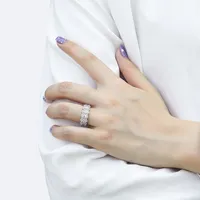 Bijoux MuShan, bagues en argent sterling 925, bagues en argent sterling 925, bagues en argent sterling 925 avec zircone cubique 7A, bagues de fiançailles pour femmes, cadeau pour femmes
