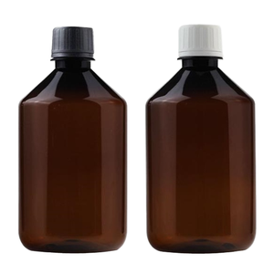 Amber Blue for Plastic 100ml-1000ml PET Shampoo Bottle with <b>White</b>/Black Tamper <b>Screw</b> Cap and Natural PP Inner Liner - Product Image 1