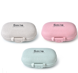New Products Wheat Straw Fiber Safe Healthy Pill Case/Pill Box