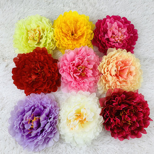 Tête de fleur de pivoine artificielle 20 cm en tissu de soie pour décoration murale de mariage et de maison - Product Image 4
