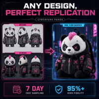 Sac à dos en peluche personnalisé Cyberpunk Neon Panda, sac à dos en peluche, sac à jouets en peluche, sac à dos doux personnalisé, cadeau tendance pour enfant et adulte, ODM