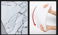 Miroir mural flexible incassable auto-adhésif sans verre pour la décoration de la maison, la salle de bain, le maquillage