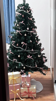 Décoration de sapin de Noël en PVC éclairé par LED, de 0,6 m à 3 m, vert, sapin de Noël romantique pour la maison, le salon, l'intérieur et l'extérieur