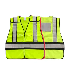 Hot Sale 5 Point Breakaway Hi Vis Traffic Warning Reflective Safety Vest With Pockets