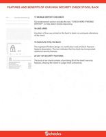 Papier à lettres à fibres de sécurité, impression personnalisée, chèque de troisième main, papier à chèque avec fibres UV invisibles et bande de sécurité