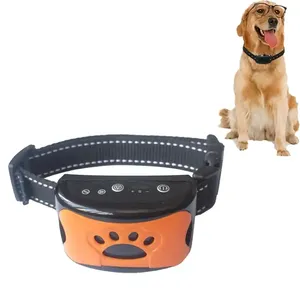 Kerah pengontrol gonggongan elektrik tanpa gonggongan getaran untuk anjing kerah pelatihan anjing peliharaan diaktifkan dengan suara untuk anjing