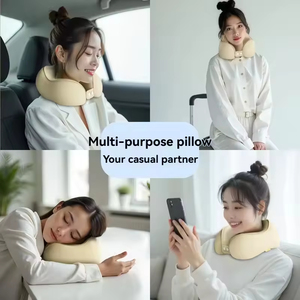 Oreiller de voyage en U portable avec mousse à mémoire de forme, sensation rafraîchissante, soutien du cou pour les voyages, le bureau, la sieste, les hôtels et le camping - Product Image 5