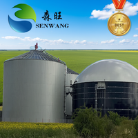 Usine de production de biogaz avec équipement anaérobie intégré